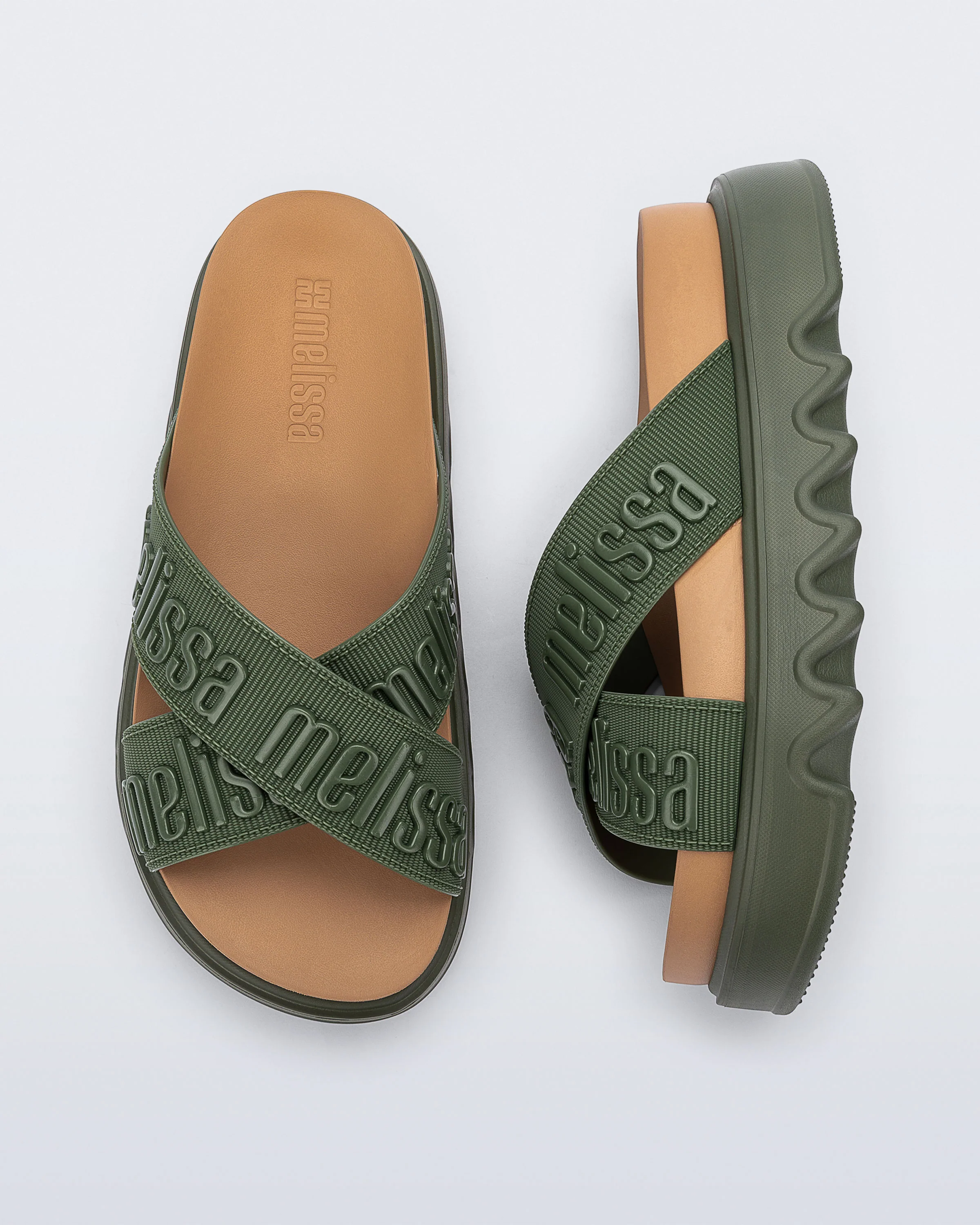 MELISSA CROSS M LOVER PLATFORM GREEN BEIGE - Image 3
