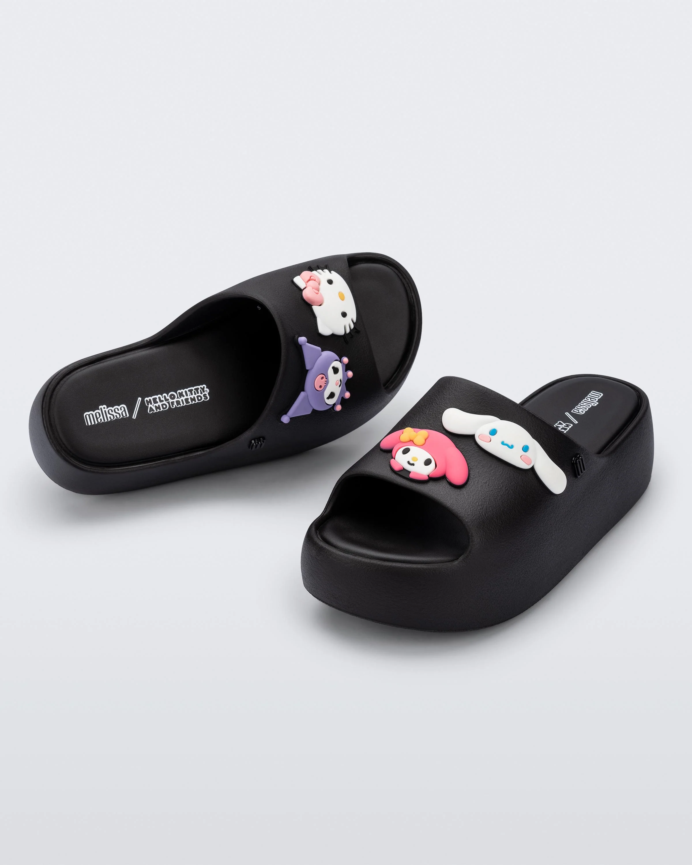 MELISSA FREE PLATFORM SLIDE + HELLO KITTY BLACK - Image 3