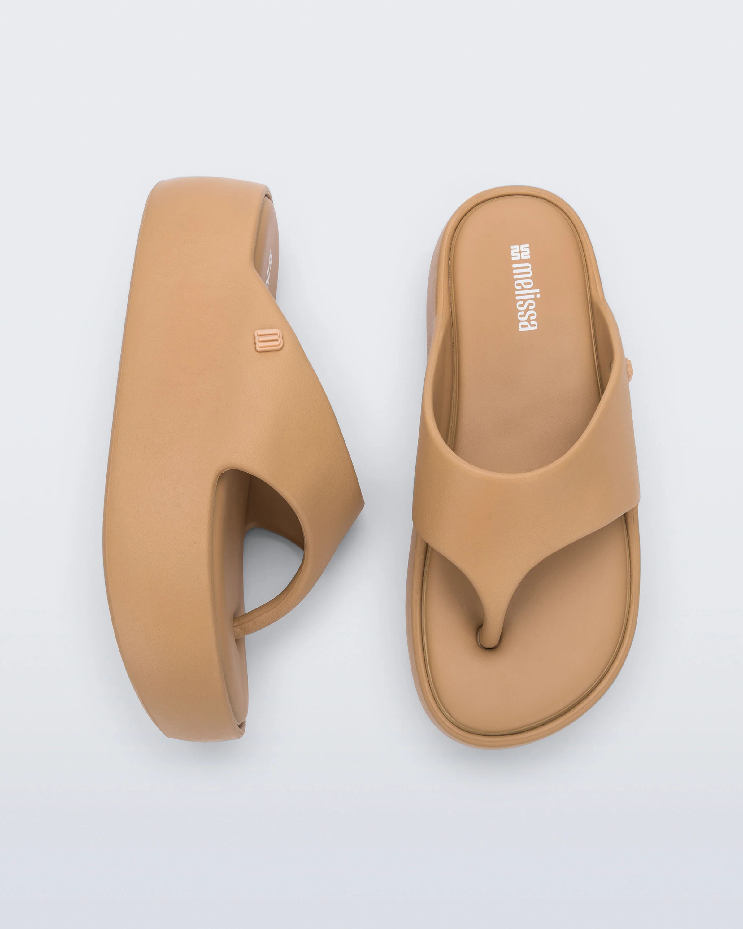 MELISSA FREE PLATFORM THONG- DARK BEIGE - Image 3