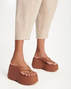 Melissa Free Thong Wedge Brown - Image 5