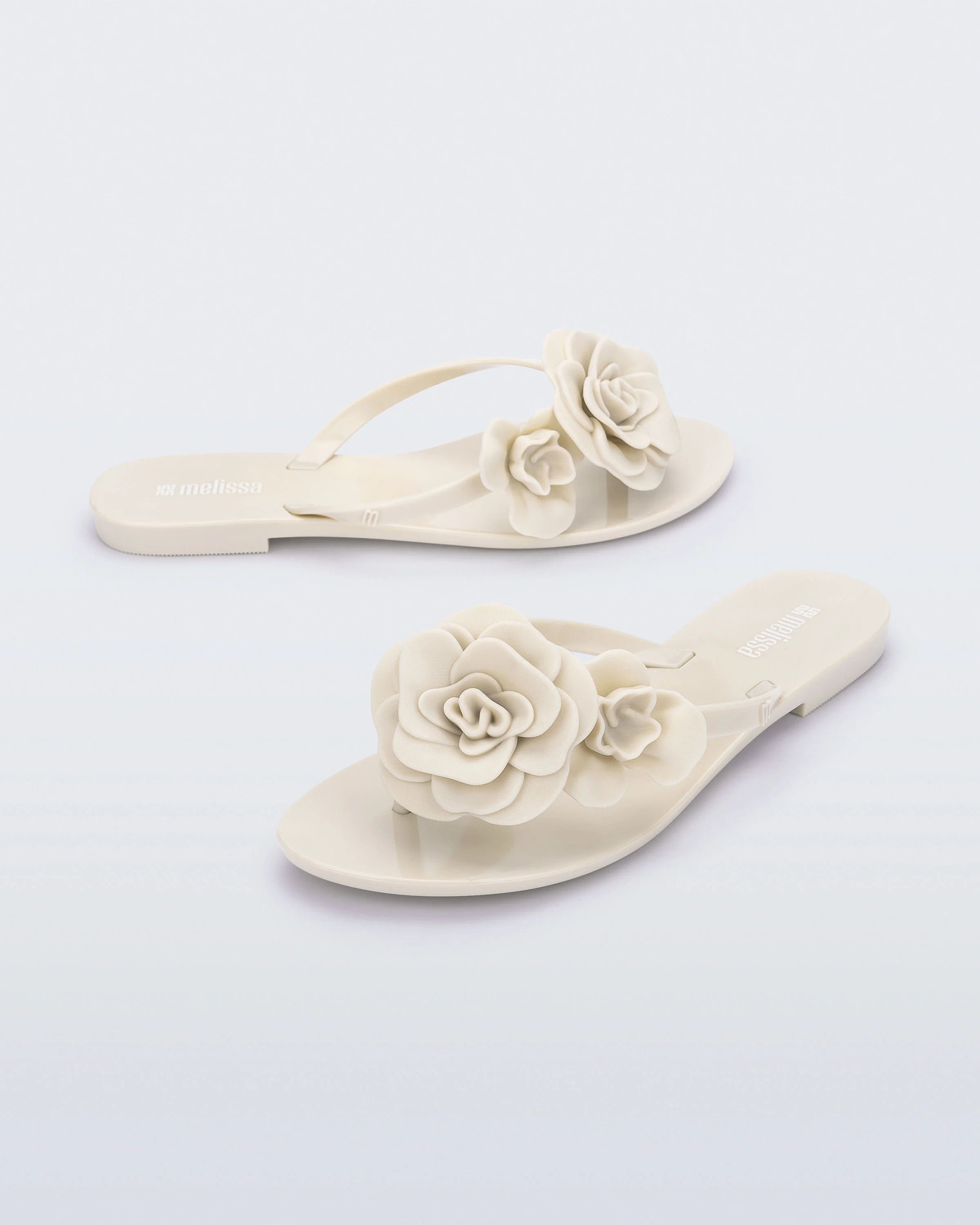 Melissa Harmonic Petals Flip Flop Beige - Image 3