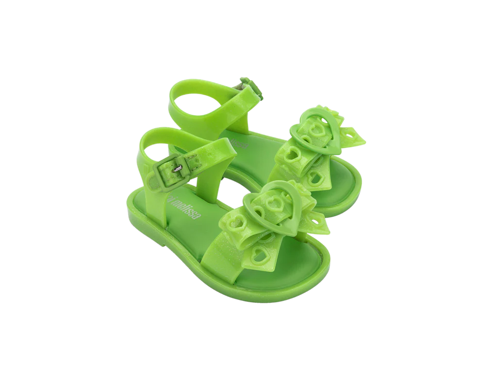 Mini Melissa Mar Sandal Hot - Glitter Green - Image 2