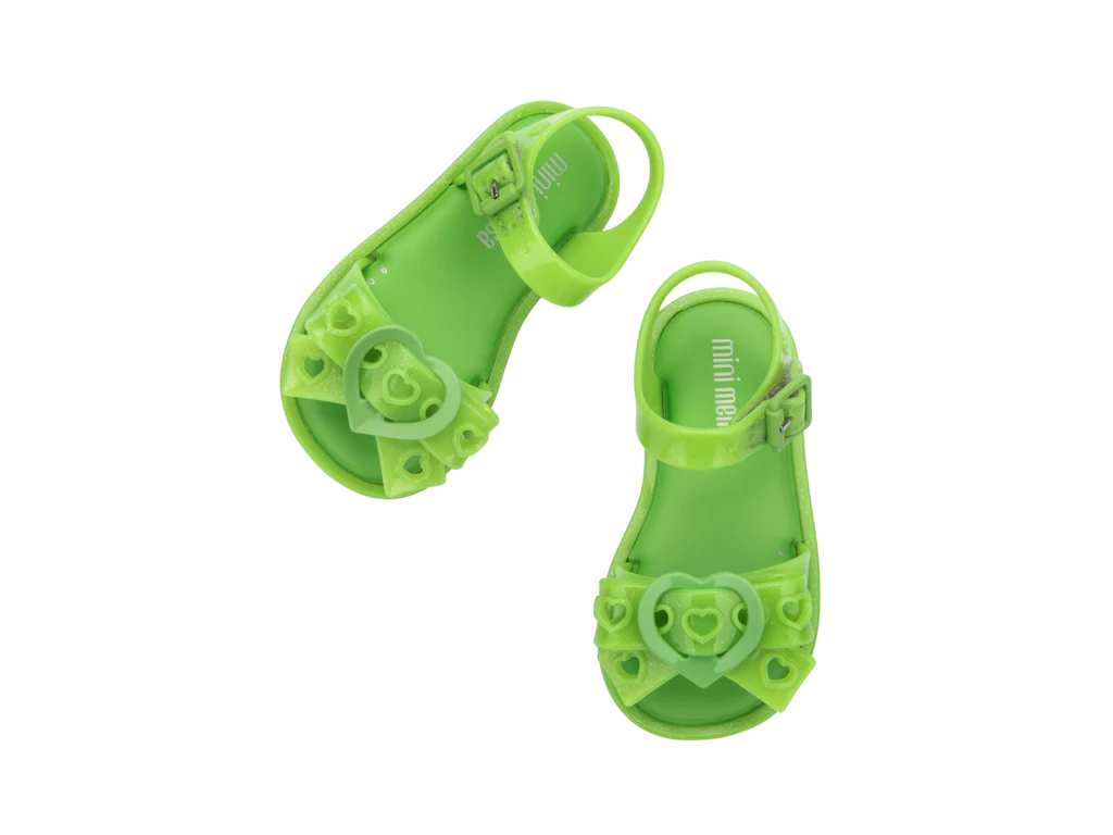 Mini Melissa Mar Sandal Hot - Glitter Green - Image 5